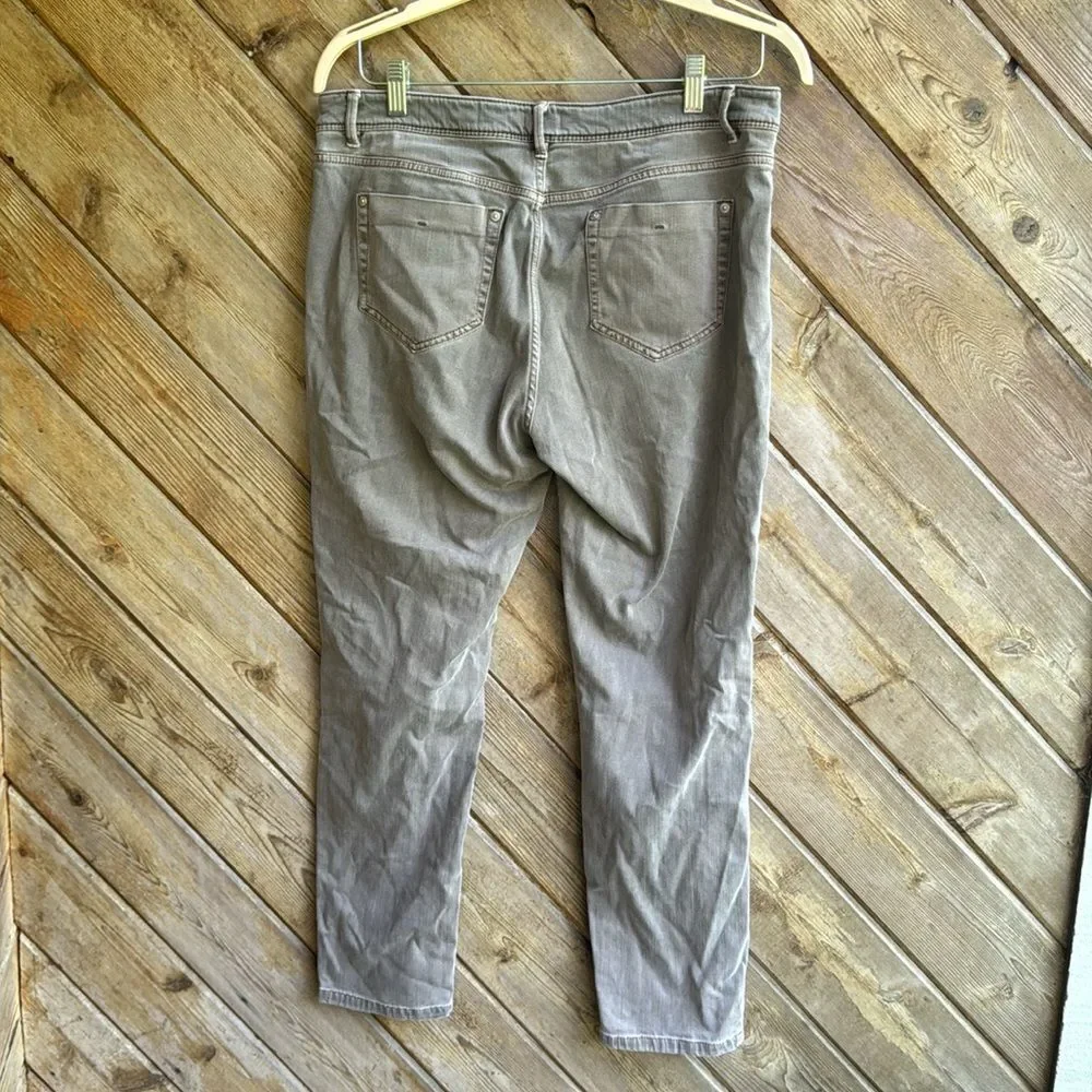 J. Jill authentic fit, slim ankle denim jeans taupe brown size 12. - Picture 6 of 6